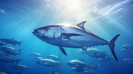 Fototapeta premium Big tuna in the sea