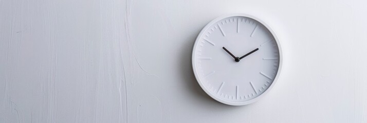 White wall clock on the Whitewall