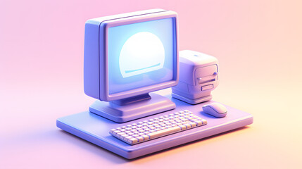 Desktop Computer Icon 3d