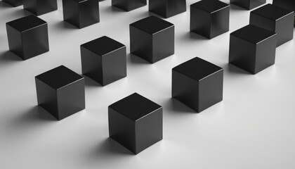 Abstract 3d render, black squares, geometric background design colorful background