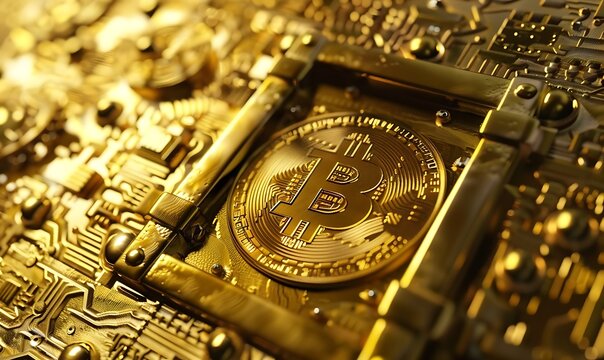 bitcoin Golden digital lock