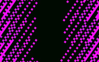 Black background with squares arranged in diagonal rows
