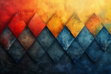 an abstract background with vintage crack wall scratches forming a captivating triangular pattern, enhanced with artistic design elements to create an irresistibly attractive composition. - obrazy, fototapety, plakaty