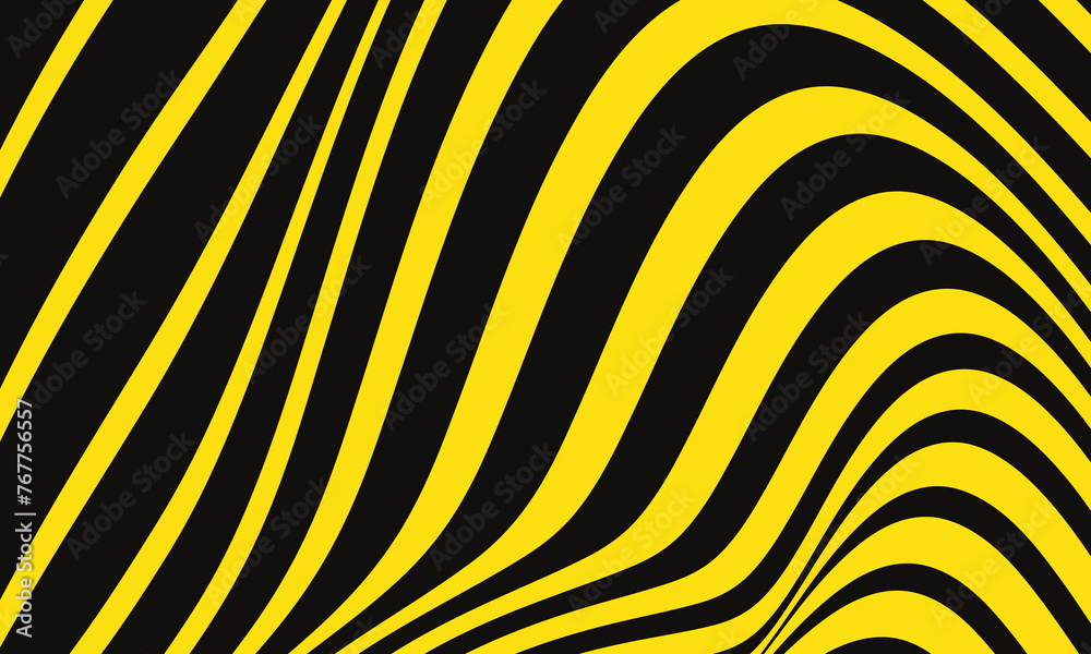 Poster abstract geometric wave line pattern art vector illustration.