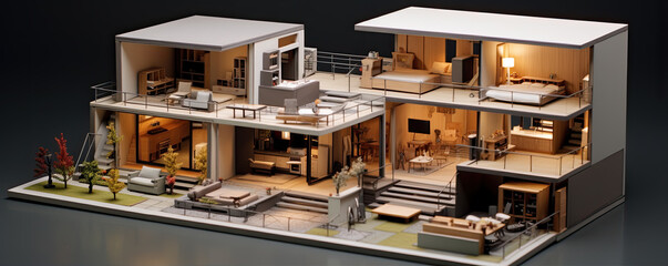 Designed minimalistic house illustration