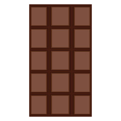 Chocolate bar on white background, vector illustration. Milk chocolate bar. eps10