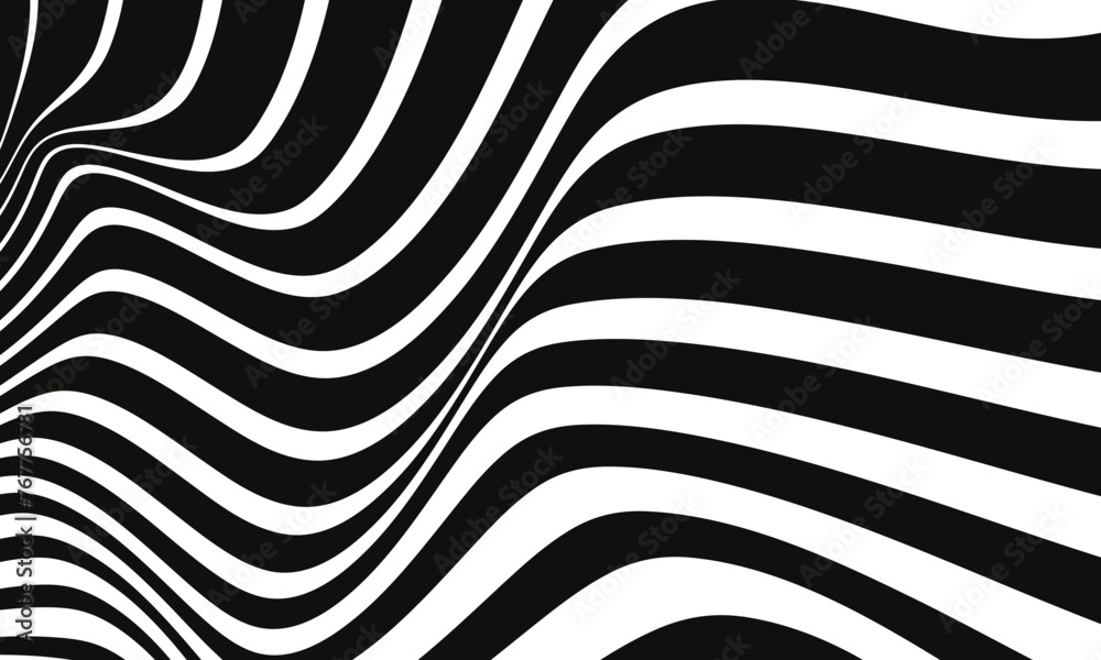 Poster abstract geometric wave line pattern art vector illustration.