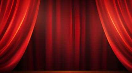  Red theatre curtains