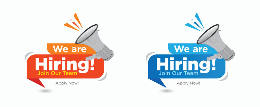 Vector we are hiring job vacancy social media post design template. Hiring abstract banner template or employee recruitment post banner design.