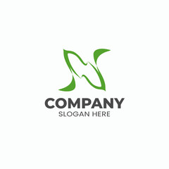 Letter N Leaf logo design | Professional N letter logo for your business