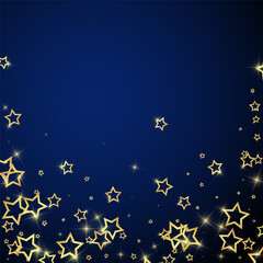 Fototapeta premium Gold sparkling star confetti.