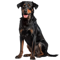 Barbado da Terceira dog. Isolated on transparent background. - obrazy, fototapety, plakaty