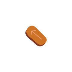 Isometric arrow button vector illustration