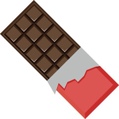 Realistic chocolate bar isolated on white background. Packaging. Mock up. Vector illustration.