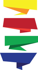 Classic vintage ribbon banners. Paper Ribbon colour silhouette icons vector set. ribbon vector.