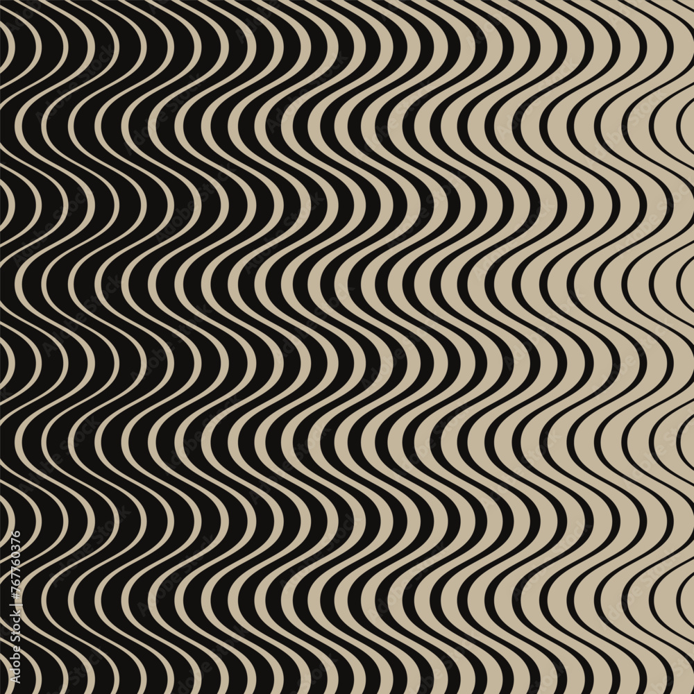 Poster abstract geometric wave line pattern art vector illustration.