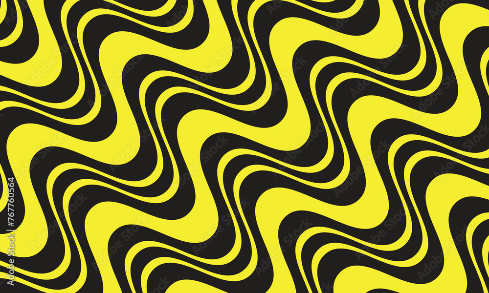Poster abstract geometric wave line pattern art vector illustration.