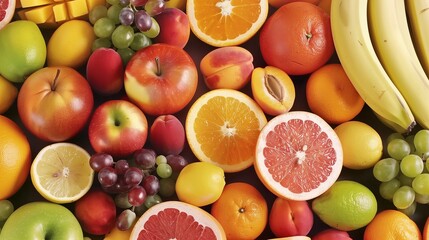 Colorful Assortment of Fresh and Organic Fruits: Market Selection