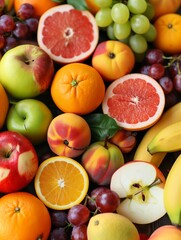 Colorful Assortment of Fresh and Organic Fruits: Market Selection