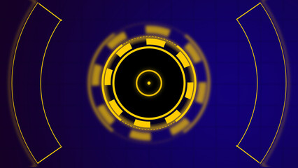 Technology Hud radar screen illustration.