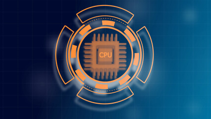   technology computer CPU icon.