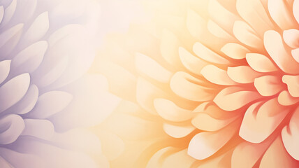 Flower close-up of pastel peach color, background greeting card in watercolor style