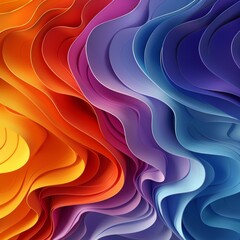 vibrant hues fluidity with vector illustration featuring smooth, wavy digital art masterpiece, epitomizes minimalism with vivid rainbow colorful abstract backgrounds.