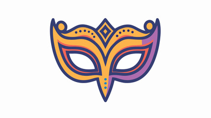 Carnival or Mardi Gras mask symbol simple line