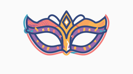 Carnival or Mardi Gras mask symbol simple line