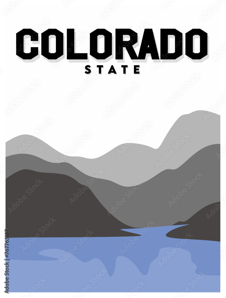 Poster colorado state united states of america