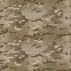 Modern brown camouflage background. Seamless Tileable Pattern. Vector illustration.
