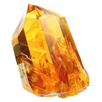 Imperial topaz isolated on transparent background