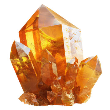 Imperial topaz isolated on transparent background