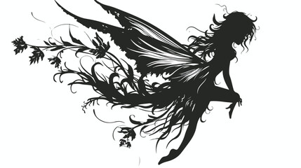 Cool Black fairy will be perfect for T-shirt