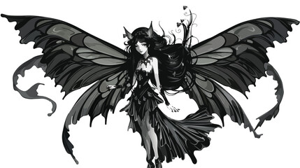 Cool Black fairy will be perfect for T-shirt
