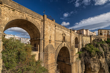 Ronda, Andalusien, Spanien, El Puente Nuevo, die neue Bruecke   english  Ronda, Andalusia, Spain, El Puente Nuevo, the new bridge