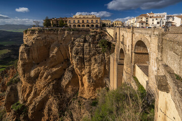 Ronda, Andalusien, Spanien, El Puente Nuevo, die neue Bruecke < english> Ronda, Andalusia, Spain, El Puente Nuevo, the new bridge