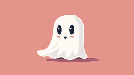 Cute ghost illustration in minimal style
