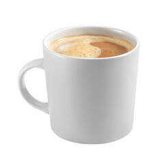 White ceramic coffee mug isolated on a white background