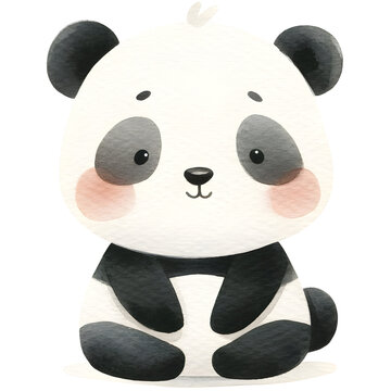 Cute padna watercolor clipart with transparent background