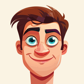 Man face cartoon cartoon vector illustration isolated