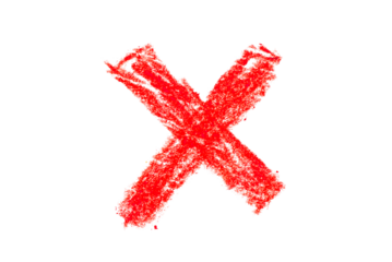 A bold red cross isolated on a transparent background. A symbol for illustrations, logos and graphics.