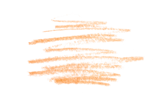 A photo of a peach pencil stroke on a transparent background. This minimalist design can be used for illustrations, logos, brand graphics, and more.