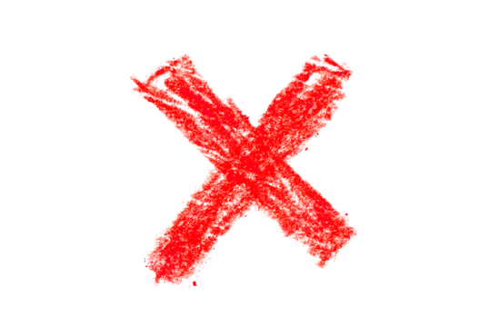 A bold red cross isolated on a transparent background. A symbol for illustrations, logos and graphics.