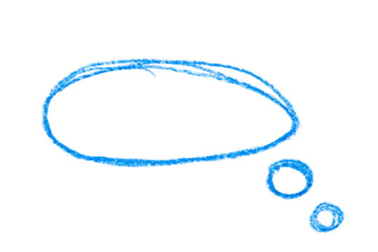 A photo of a drawing of a thought bubble with a circle pattern on a transparent background. - Powered by Adobe