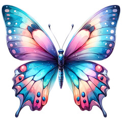 Butterfly watercolor clipart with transparent background - 767770945