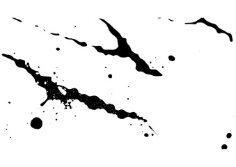 ink splat ink  Isolated on transparent Background