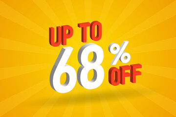 Up To 68 Percent off 3D Special promotional campaign design. Upto 68% of 3D Discount Offer for Sale and marketing.