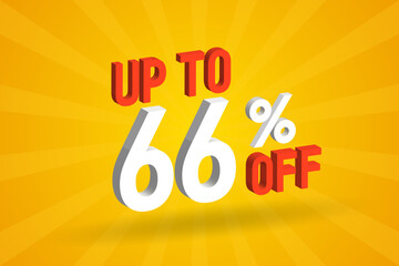 Up To 66 Percent off 3D Special promotional campaign design. Upto 66% of 3D Discount Offer for Sale and marketing.