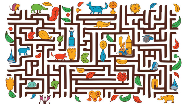 Labyrinth for preschool children. Funny maze game 